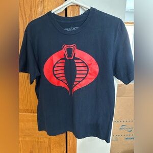 Youth Boys Black Tee with Red Cobra Emblem